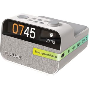 Wekkerradio met Weklicht, Bluetooth-luidspreker, Geluidsmachine en Draadloze Oplader