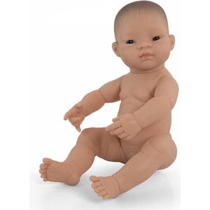 Miniland -Babypop Meisje Met Vanillegeur 40 Cm Bruine Ogen