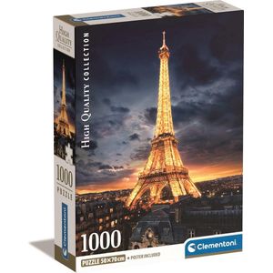 Parijse charme in huis: Eiffeltoren puzzel (1000 stukjes) + poster