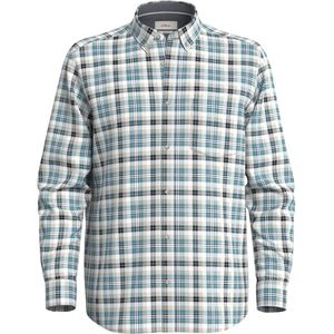 S.Oliver Geruit Regular Fit Overhemd Wit