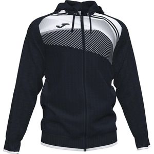 Joma Supernova II Jas Met Kap Kinderen - Zwart / Wit | Maat: 164