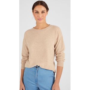 Damart - Trui van zuiver kasjmier met rond hals - Dames - Beige - S