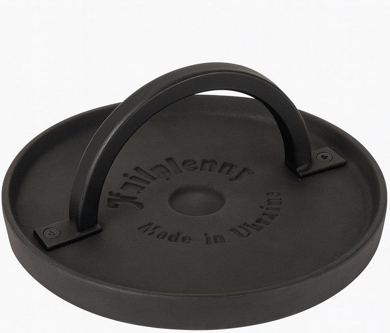 Maysternya - Gietijzeren Hamburgerpers - Zwart - Ø20 cm - Zware Burgerpers - 3,5 kg