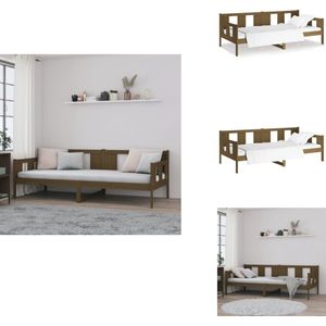 vidaXL Slaapbank - Slaapbanken - Bedbank - Bed - Slaapbank massief grenenhout honingbruin 80x200 cm
