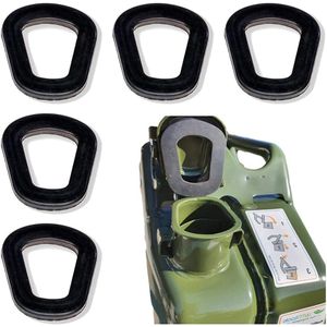 Set van 5 rubberen afdichtingen voor 20 liter jerrycans, geschikt voor benzine en auto, voor een stevige en betrouwbare sluiting