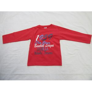 dirkje , jongens , t-shirt lange mouw , rood , 19559 the star  , 80 - 12 maand
