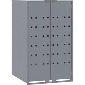 vidaXL - Containerberging - voor - 1 - container - 69x79x117 - cm - staal - grijs