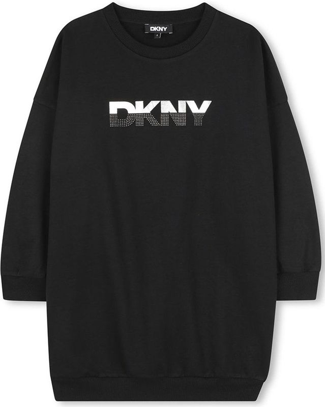 DKNY - D62397 - Jurk - Zwart - 6 Years Meisjes