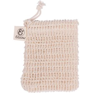 Elicious® - Zeepzakje - Shampoo Bar Zakje - Scrub Zakje - 100% Sisal - Plasticvrij - Biologisch afbreekbaar - Sisal Zakje
