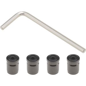 4 Stuks Roestvrij Stalen Ventieldoppen voor Autobanden - Antidiefstal Stofkap Covers met Sleutel - Geschikt voor Auto's, Vrachtwagens, SUV's en Fietsen