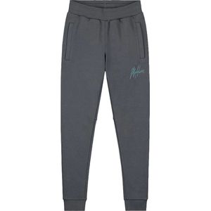 Malelions striped signature sweatpants in de kleur grijs.