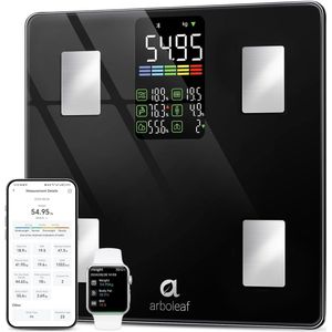 Digitale Lichaamsvetweegschaal met App voor BMI en Spiermassa Analyse