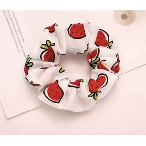 Akyol - Watermeloen scrunchie - Haarelastiek | Haaraccessoires | Haarband -watermeloen elastiek -watermeloen elastiek voor haar -watermeloen accesoires -haarelastiek watermeloen