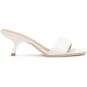 Kazar Studio - Witte Muiltjes - Leer - Dames