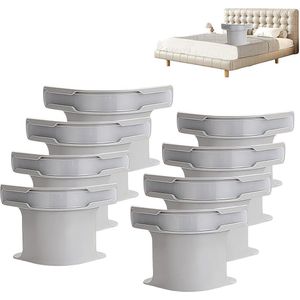 Lakenhouder - 8 stuks - Beddengoedhouderset met slotstrips - Sterke lakensluiting - Stevige hoeslakenhouders met slot - Lakenvergrendelingen - Antislip vergrendelingsklemmen voor lakens - Stevig - Beddengoed - Grijs