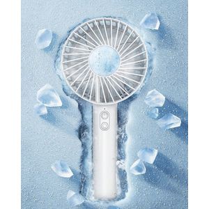 Mini Handventilator met IJsbal - Snelle Afkoeling in 10 Seconden - Draagbare 3-in-1 Oplaadbare Ventilator voor Thuis, Kantoor en Reizen