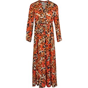 Verysimple • maxi jurk in oranje bruin • maat S (IT42)