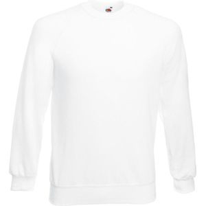Fruit Of The Loom - Raglan Mouwen Belcoro® Sweatshirt - Wit