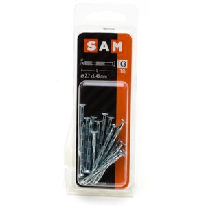 Sam ribnagels met platte kop 2,7x L40 mm 18 stuks