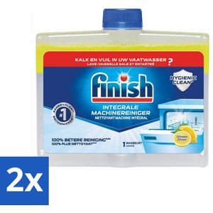 Finish - Integrale Machinereiniger - Hygienic Clean - Anti-Kalk & Anti-Vuil - Citroen - 250ml - Voordeelverpakking - 2 stuks