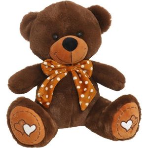 Teddybeer - Knuffel - Beer - donker bruin 24 CM