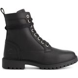 Travelin - Logstrup - Veterboots - Zwart - Wolgevoerd