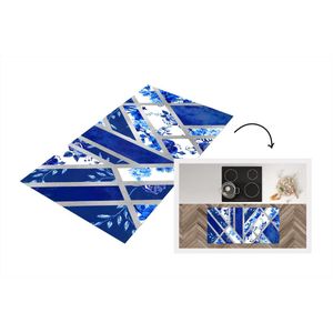 Keukenloper - Delfts Blauw - Luxe - 120x60 cm - Vinyl