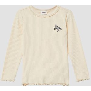 s.Oliver - T-Shirt - Geribd - Met Lange Mouwen