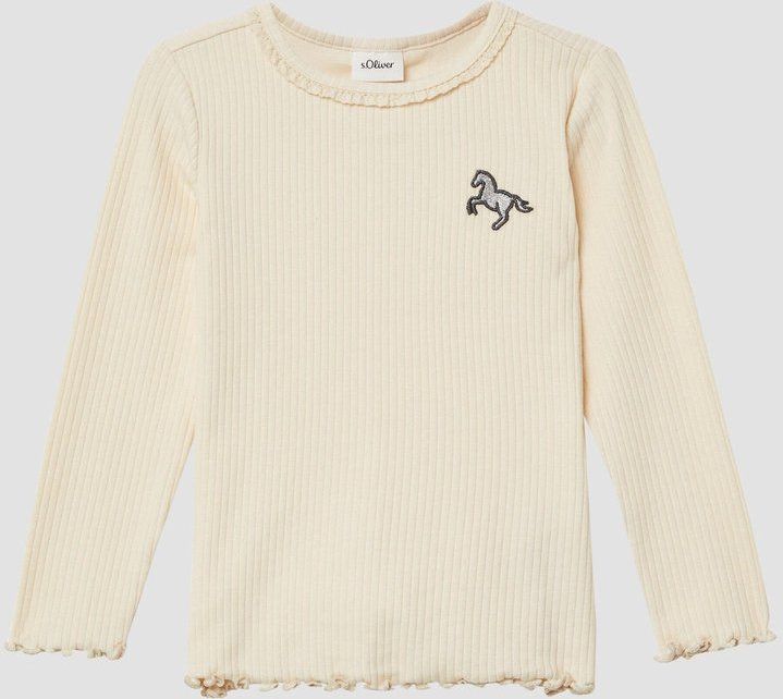 s.Oliver - T-Shirt - Geribd - Met Lange Mouwen