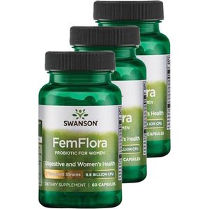 Swanson | Femflora | 60 Capsules | 3 stuks | 3 x 60 capsules