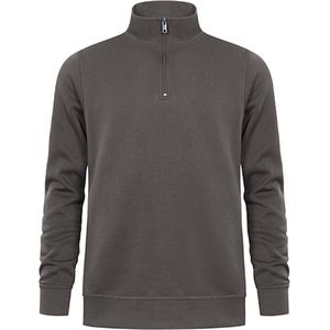 Unisex Troyer Trui met driekwartsrits Charcoal - XS