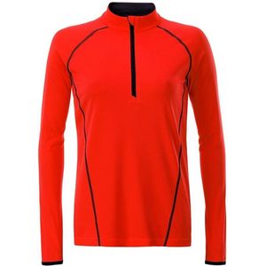 James and Nicholson Dames/dames Sport Top met lange mouwen (Helder oranje/zwart)