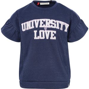 LOOXS Little 2601-7439-167 Meisjes T-Shirt - Maat 92 - Blauw van 85% COTTON 15% LUREX