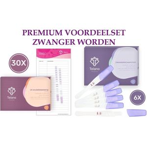 Telano 30x Ovulatietest Premium + 6x Zwangerschapstest Premium Voordeelset met Ovulatiekalender