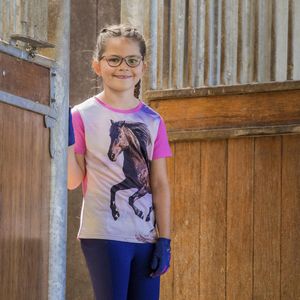 Red Horse - T-Shirt Horsy - Soft Pink - Maat 140