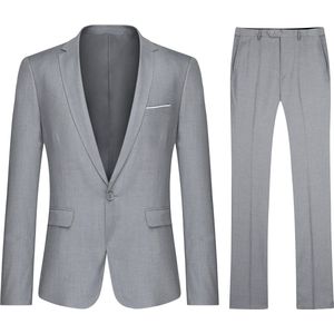 Allthemen Heren 2-Piece Suit - Moderne Casual Jacket voor Zaken - S