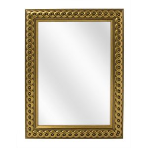 Spiegel met Gevlochten Houten Lijst - Goud - 40 x 50 cm