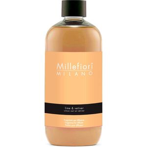 Millefiori Milano Navulling voor Geurstokjes 500 ml - Lime & Vetiver