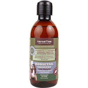 Herbal Time Horsetail Shampoo - met Paardenstaart Extract, Heermoes, Vitamines - Tegen Vochtarme Hoofdhuid en Futloos Haar - 240ml
