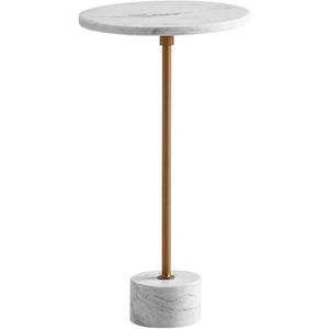 Ronde zijtafel - Modern ontwerp - Marmeren eindtafel - Handgemaakt uniek - ruimtebesparende 30 cm x 30 cm x 55,5 cm - beschermt vloeren