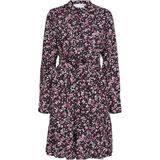 Selected - Korte Jurk - Zwart - Met Lange Mouwen - V-hals