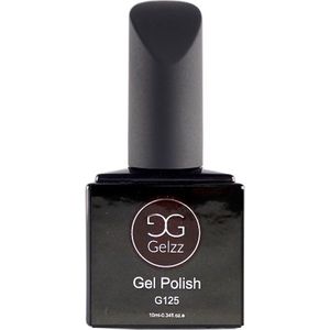 Gelzz Gellak - Gel Nagellak - kleur New Glitter Aubergine G125 - GlitterPaarsRoodSparkel - Dekkende kleur - 10ml - Vegan