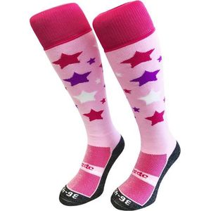 WeirdoSox Sterren Roze/Paars sportsokken, hockeysokken, voetbalsokken - Maat 31/35