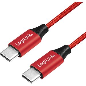 LogiLink CU0156 USB-kabel 1 m USB 2.0 USB C Rood