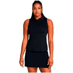 Under Armour Golf Playoff Mouwloze Poloshirt Voor Dames Zwart XS Vrouw
