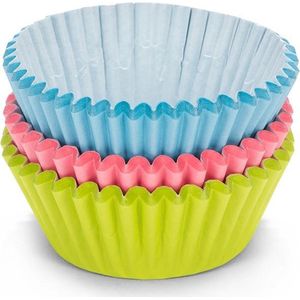 Patisse Cupcakevormen 5cm Papier Blauw/roze/groen 90 Stuks