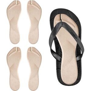 4st Teenslippers, Lijmen Flanel String Sandaal Inlegzolen Antislip Schokabsorptie Onzichtbare Slanke Inzetstukken Sandaalriemkussens Betrouwbare Teenbeschermers