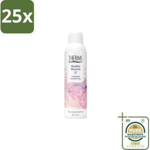 25 x Therme - Shower Foaming Mindful Blossom - Product - Verzorgend - Verfrissend - 200ml - Grootverpakking - Douchegel - Wellness - Geur - Schuim - Bloesem