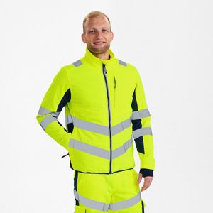 Engel - Safety - Gewatteerde Jack - Hi-vis Yellow / Blue Ink