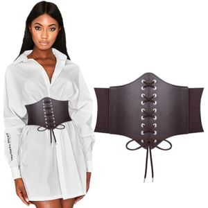 Dames Korset Taille Band Met Veters - Brede Elastische Tailleband
